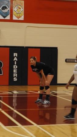 The RHS Varsity Volleyball is spiking a ball to you