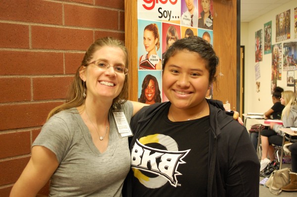 Bridget Galindo and Jasmine Sanchez pose for a picture (Briana Garcia)