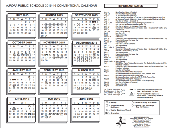 Rangeview Calendar Throws Off The Seasons The Rangeview Raider Review