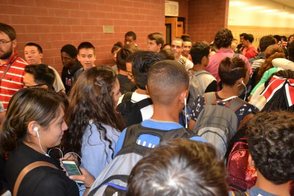 Traffic Jam between the math and business department. 