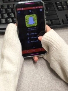 Savannah Lyman, Sophomore, engages in Snapchat daily. (Dennae Pigford)