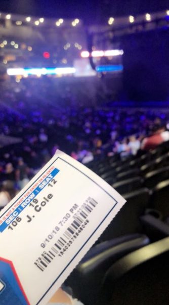 On September 9, 2018, I went to the Pepsi Center to see J. Cole perform in person. It was definitely one of the best shows I’ve been to. He was so raw and expressed so much passion throughout the whole night. (Jayah Caley)