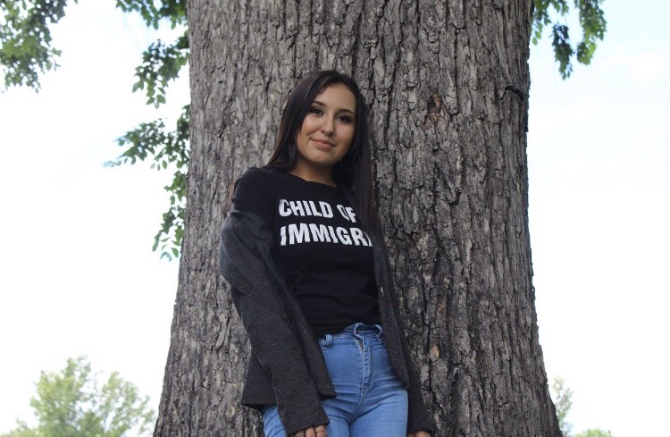 Featured photo by: Alexis Drummond -Myriam Alcala, Latina student and review reporter, poses for her senior photo. 