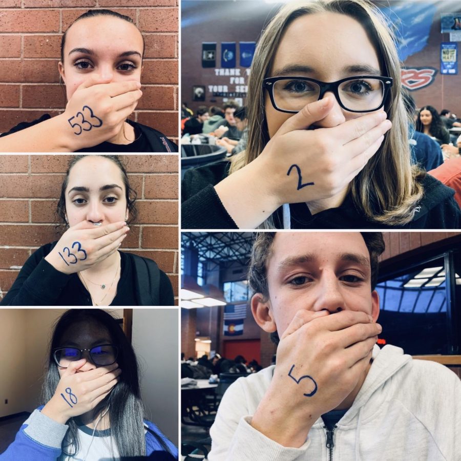 Feature photo by: Joslyn Bowman - A collage of students pose with a number written on their hands. These numbers represent a label they’ve been given that they don’t like.