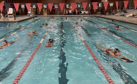 Girls swimming practice on December 10th. (Katiana Williams) 