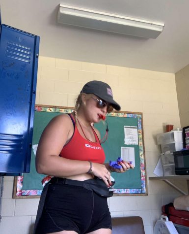 Junior Mackenzie Mayotte is ready to work during the pandemic as a lifeguard. (Photo provided by Mackenzie Mayotte)