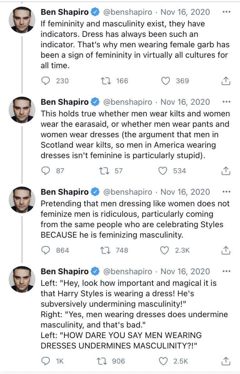 ben shapiro on harry styles