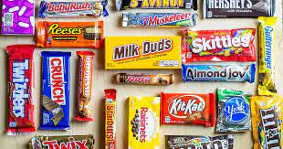 A variety of different candies people will expect Halloween night.